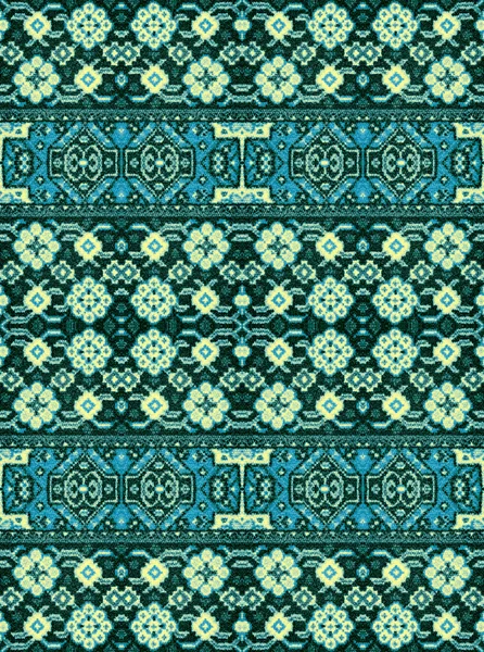 Een patroon van bloemen- en geometrische elementen voor tapijt, beddengoed — Stockfoto
